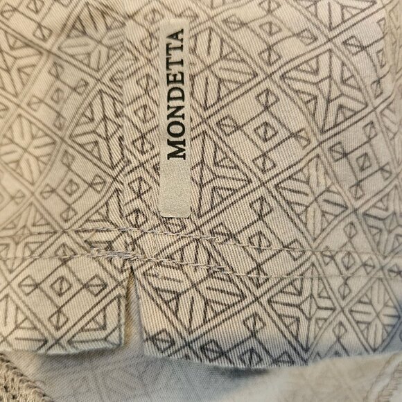 Mondetta Womens Large Patterned Cotton Blend Shorts Gray pockets casual stretch - Picture 8 of 11